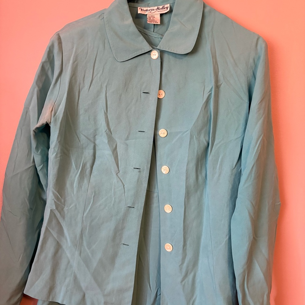 Victoria Holley Vintage 100% Silk Dress And Jacket Set - Picture 2 of 9
